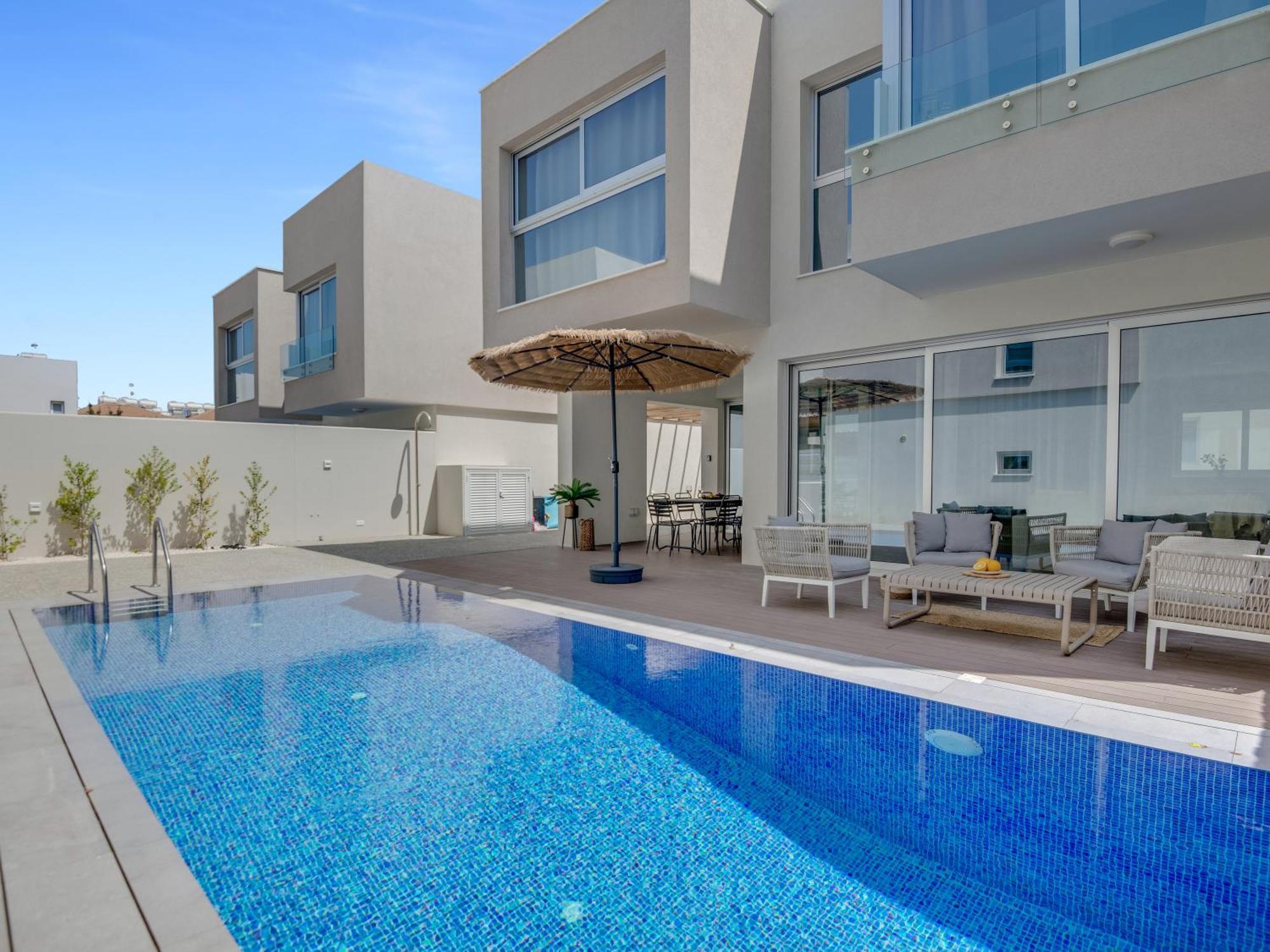 Sanders Mythical Blue Villas Paralímni Kültér fotó